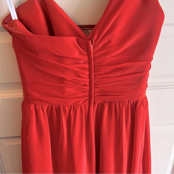 Alfred Angelo Long, One Shoulder Gown, Coral, size 10 - Picture 7 of 13
